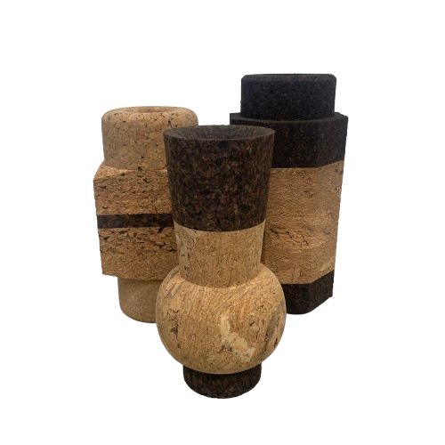 Two Tone Cork Vases by Daniel Michalik