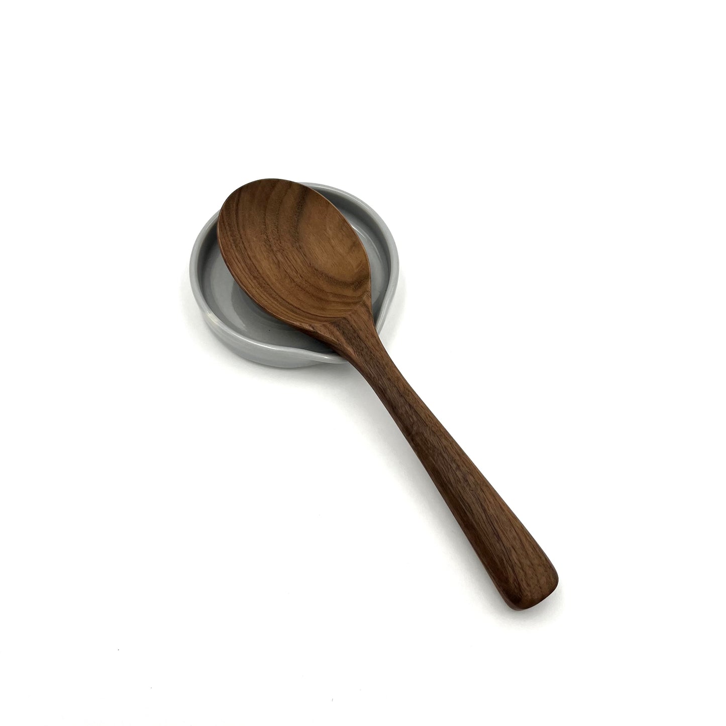 10" Walnut Wood Serving Spoon - Kitchen Cooking Utensil