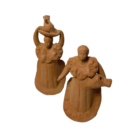 Mexican Clay Ladies Pair