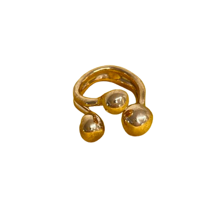 3 Ball Pistilli ring by Monica Castiglioni