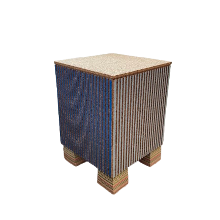 Small Striated Seat by Daniel Michalik