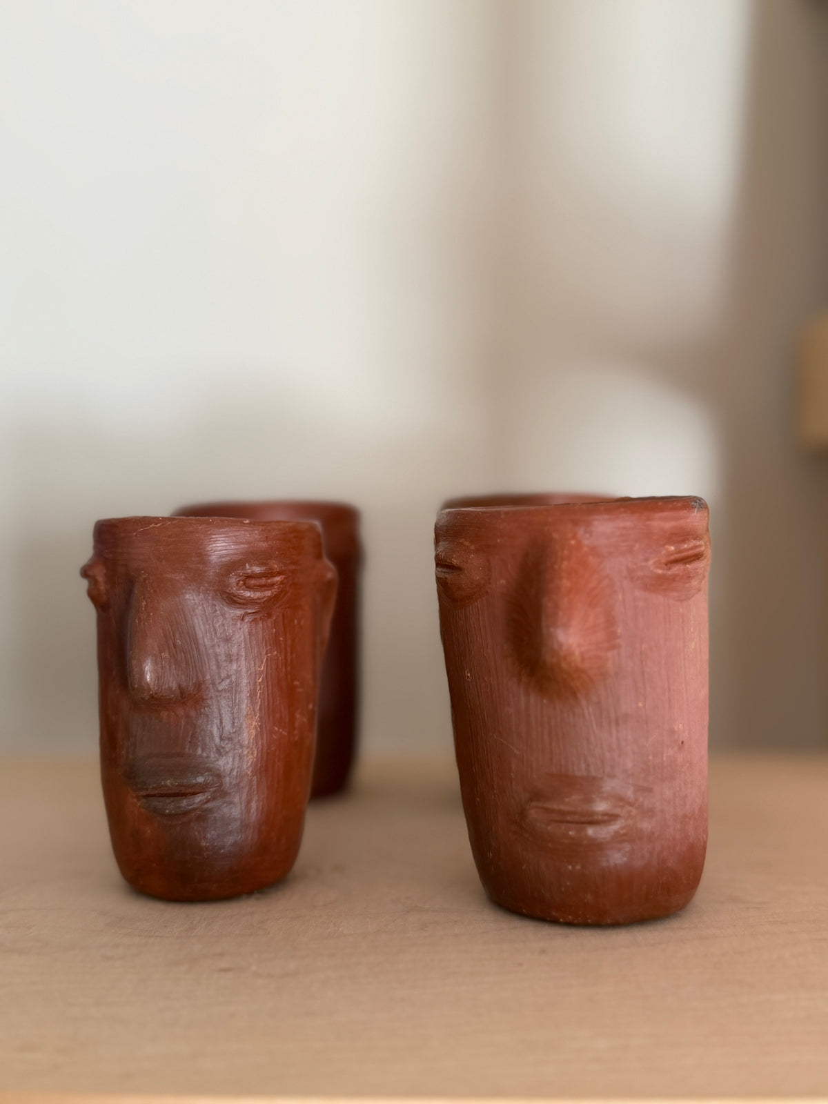 Terracota Face Cup Set