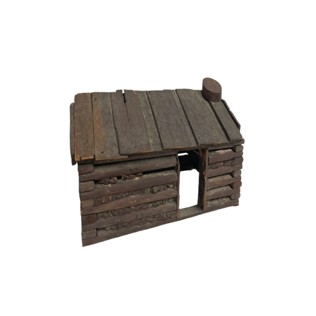 Vintage Folk Art Cabin