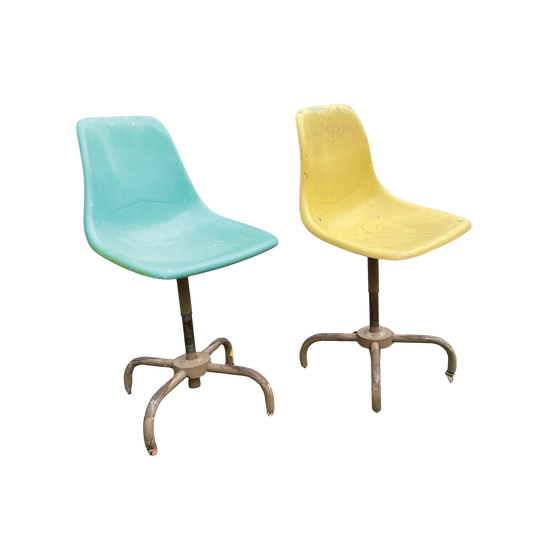 1960's Fiberglass Swivel Chairs