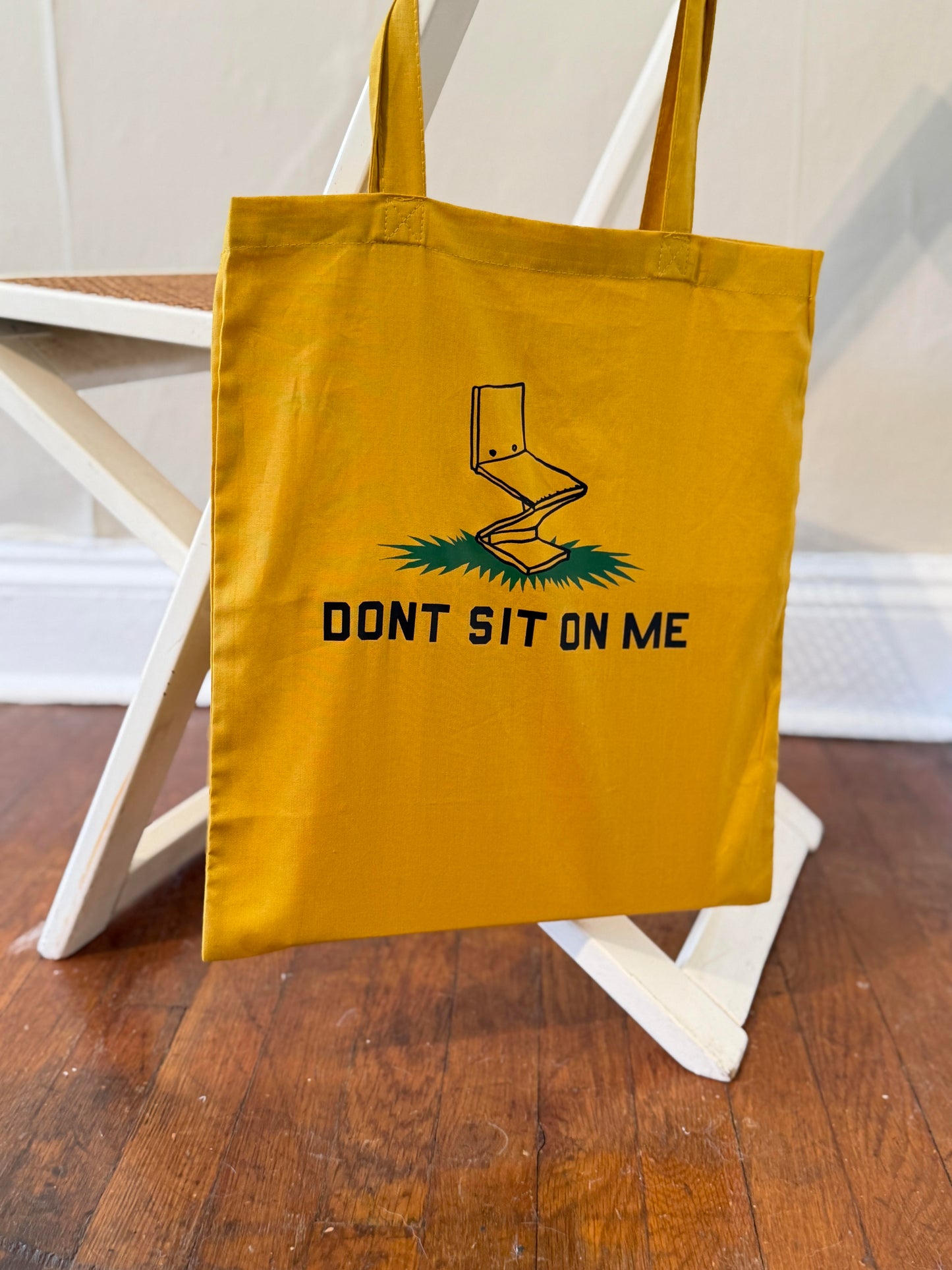 'Don't Sit on Me' exhibition tote